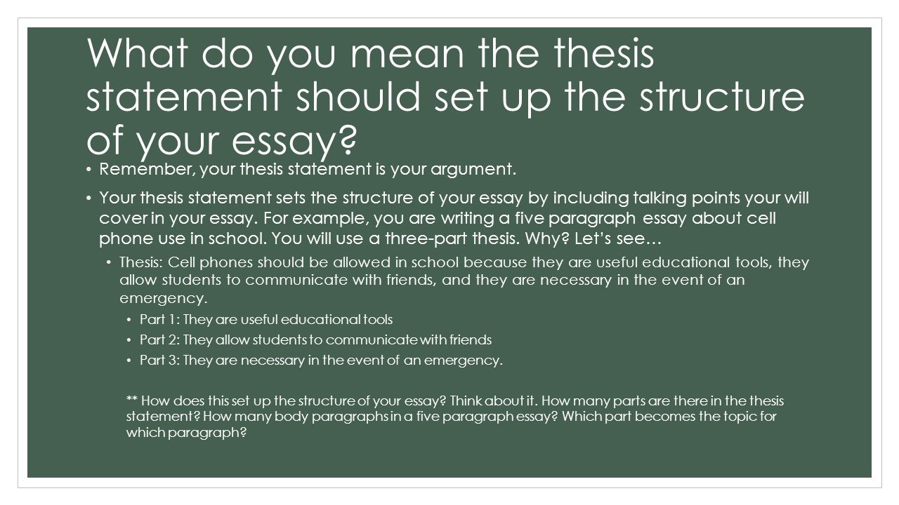 How do you write a thesis for an essay